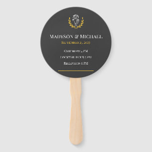 Elegant Equestrian Wedding Program Set of 10 Fans