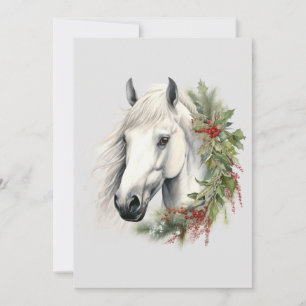 Elegant Equine Christmas  Holiday Card