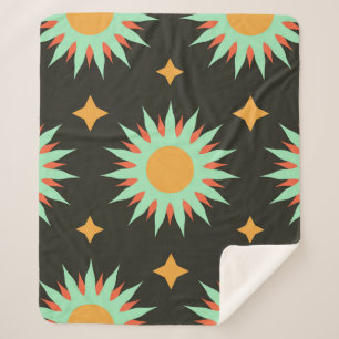 Elegant esoteric shapes seamless pattern art. alch sherpa blanket