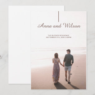 Élégant et moderne avec Faire-part photo Mariage
