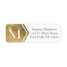 Élégant et moderne Faux Gold Monogramme