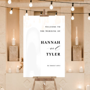 Elégant et moderne Mariage Accueil Blanc