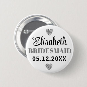 Élégant et Simple Pour Demoiselle D'Honneur 2 Inch Round Button