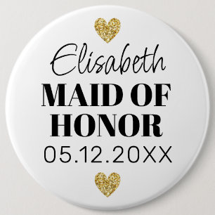 Élégant et Simple Pour Demoiselle D'Honneur 6 Inch Round Button