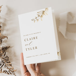 Élégant et Simple, Programme de Mariage Blanc et O