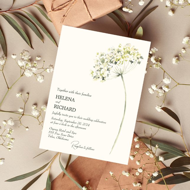 Élégant et verdoyant Faire-part de mariage floral (Créateur téléchargé)