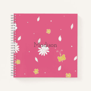 Élégant été Joli Motif rose Carnet fille