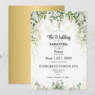 Elegant Eternity: Join us on our Wedding Day Invit Invitation