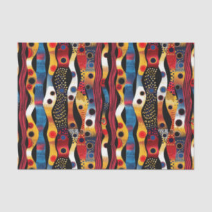 Elegant Ethnic African Pattern with Bold Colours Tissue Paper