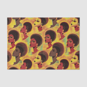 Elegant Ethnic African Woman Pattern in Rich Colou Tissue Paper