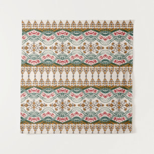 elegant ethnic border pattern with floral boho ele tapestry
