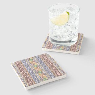 elegant ethnic pattern stone coaster