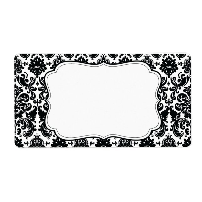 Élégant Étiquette Damask (Devant)