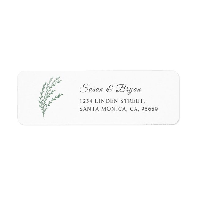 Élégant Étiquette de adresse Lavender Watercolor (Devant)