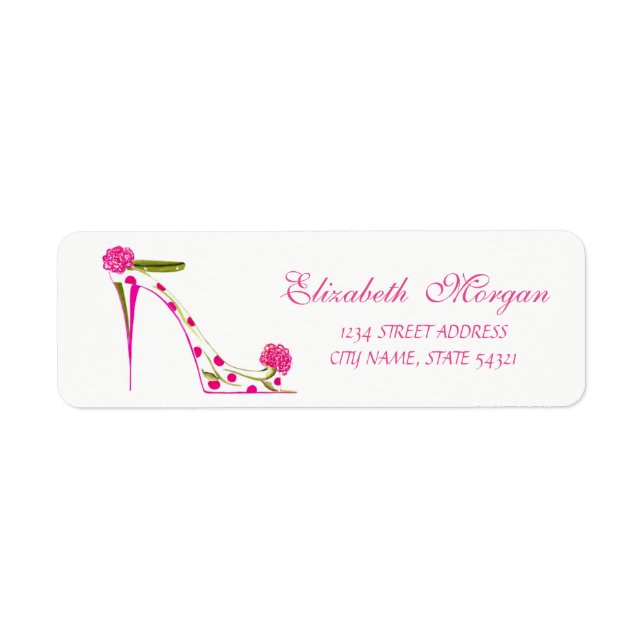 Élégant Étiquette de adresse-talons glamour (Devant)