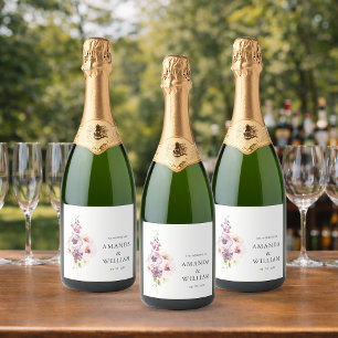 Élégant Étiquette de bouteille de vin mousseux