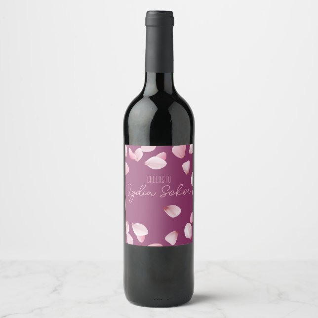 Élégant Étiquette de bouteilles de vin personnalis (Devant)