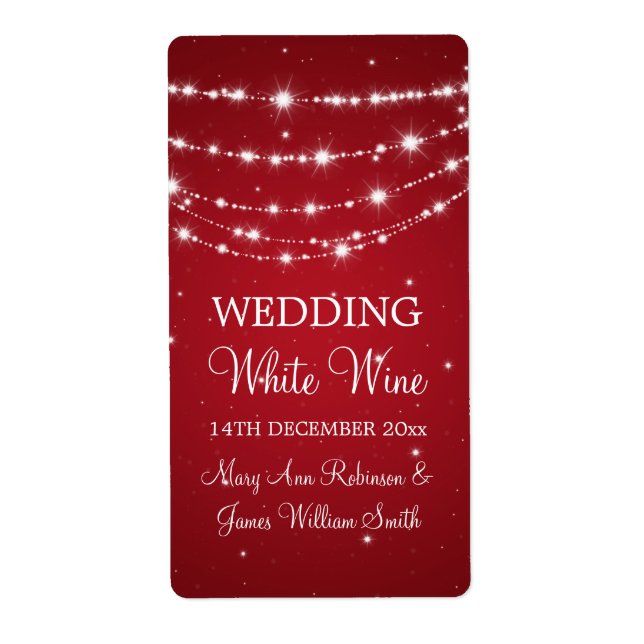 Élégant Étiquette de mariage Chaîne étincelante ro (Devant)