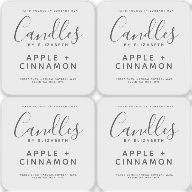 Élégant Étiquette de produit transparent pour boug (Devant)