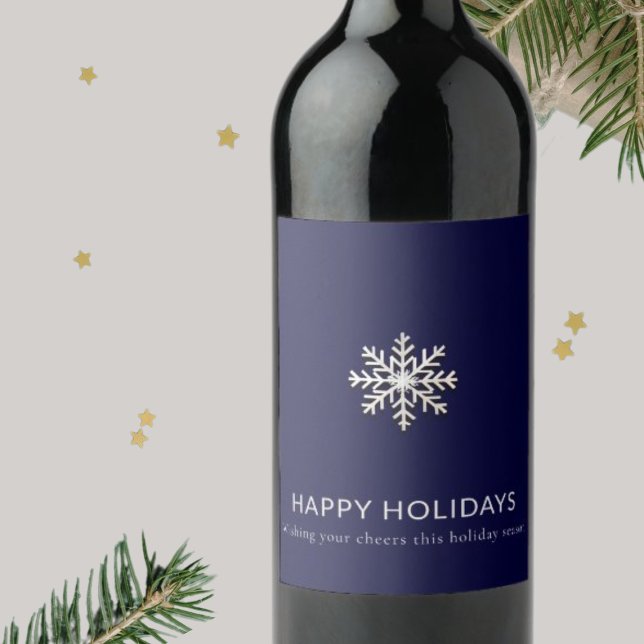 Élégant Étiquette de vin de flocon de neige (Créateur téléchargé)