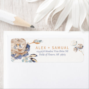 Elégant Étiquette floral aquarelle