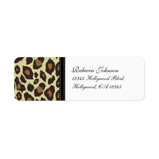 Élégant Étiquettes de retour Leopard (Devant)