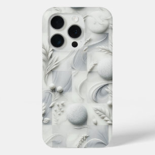 Élégant Étui de Téléphone en Marbre Floral 3D - Re