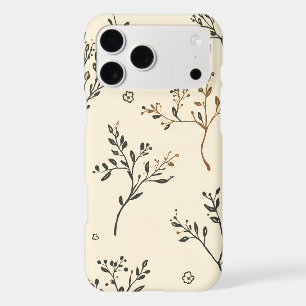 Élégant Étui de Téléphone Fleurs Branches Botaniqu