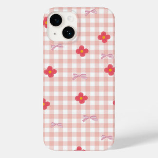 Élégant Étui de Téléphone Floral Rose