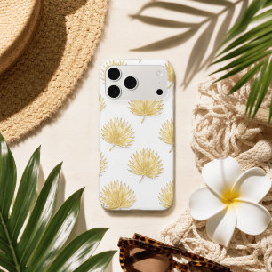 Élégant étui iPhone à motif de feuille de palmier