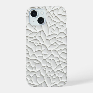Élégant Étui iPhone Blanc avec Relief Texturé