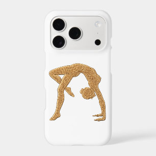 Élégant Étui iPhone Blanc Silhouette de Gymnaste e