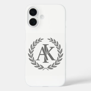 Élégant Étui iPhone personnalisé Monogramme AK - M