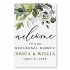 Elégant Eucalyptus Aquarelle Dîner De Répétition F