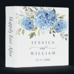 Elegant Eucalyptus Blue Hydrangea photo album Binder<br><div class="desc">Personal holiday photo album 3 ring binder.</div>
