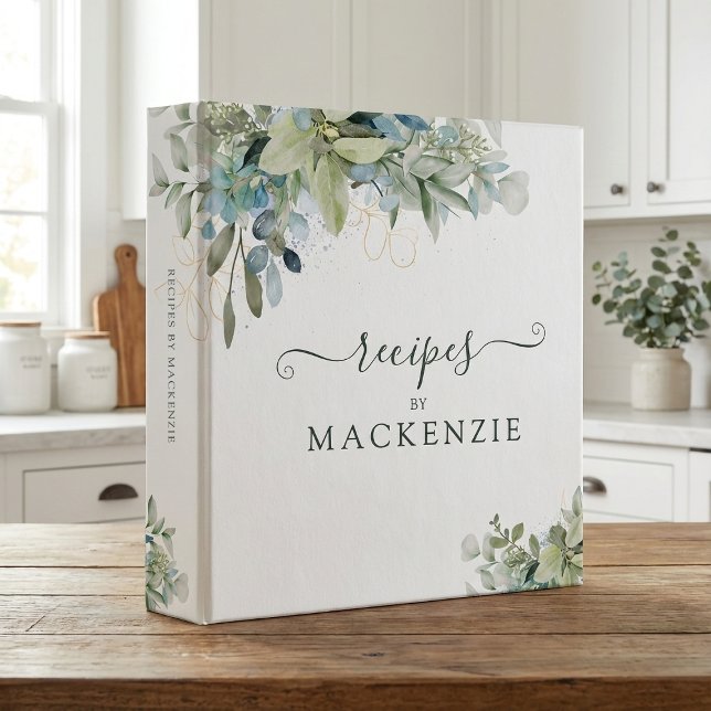 Elegant Eucalyptus Botanical Recipe Binder (Creator Uploaded)
