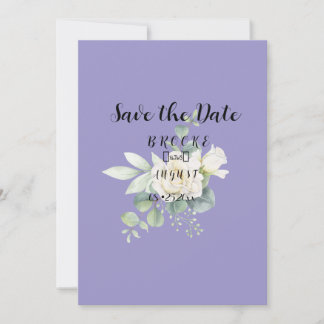 Elegant eucalyptus botanical Summer Wedding Save The Date