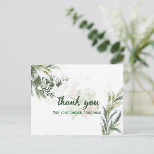 Elegant Eucalyptus Branch – Order Confirmation  Postcard
