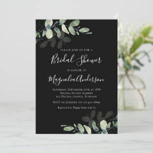 Elegant Eucalyptus Bridal Shower Invitation