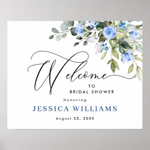 Elegant Eucalyptus BRIDAL SHOWER Welcome Poster