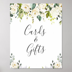 Elegant Eucalyptus Cards and Gifts Wedding Sign
