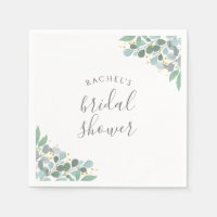Elegant Eucalyptus Dusty Blue Bridal Shower
