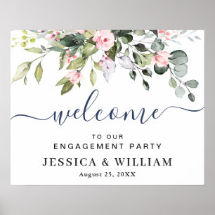 Elegant Eucalyptus ENGAGEMENT PARTY Welcome Sign