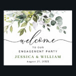Elegant Eucalyptus ENGAGEMENT PARTY Welcome Sign<br><div class="desc">Elegant Eucalyptus ENGAGEMENT PARTY Welcome Sign.</div>