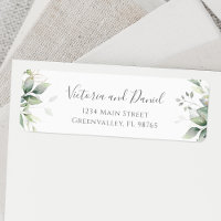 Elégant Eucalyptus Feuille Green Adresse de retour
