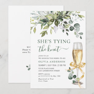 Elegant Eucalyptus Floral Bridal Shower Invitation
