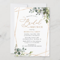 Elegant Eucalyptus Gold Greenery Bridal Brunch