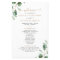 Elegant Eucalyptus Gold Greenery Wedding Program