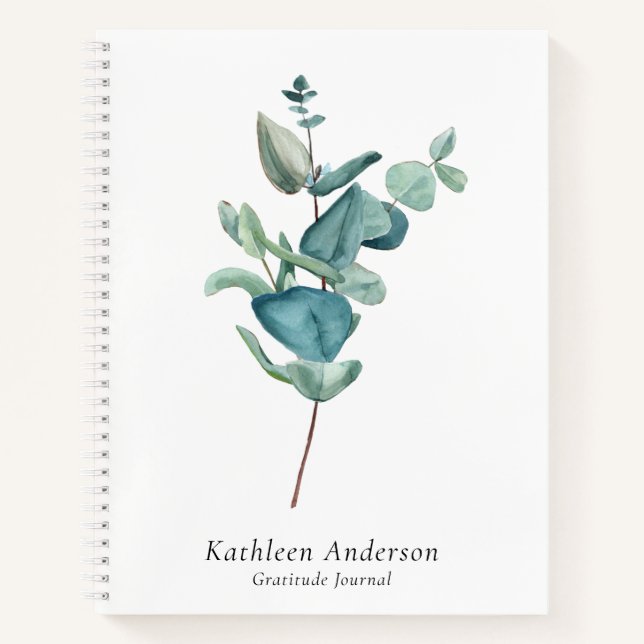 Elegant Eucalyptus Gratitude Journal (Devant)