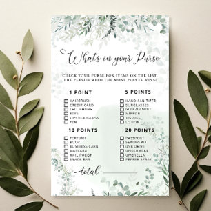 Elegant Eucalyptus Greenery Baby Shower Game